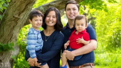 Conor Pewarski with family at Boston event, showcasing role as devoted father of 3 and First Gentleman, highlighting Yale graduate's inspiring journey in 2025