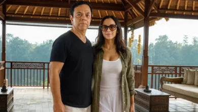 Guraish Aldjufrie smiling with husband