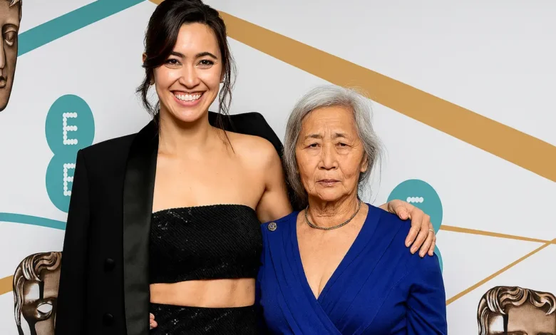 Pearlyn Goh Kun Shan and daughter Jessica Henwick at the 2023 EE BAFTA Film Awards, London – proud Teochew mother and star.